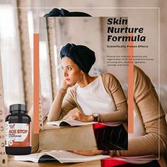 Age Stop Anti Aging Collagen Hyaluronic Acid With Vitamin C and E Antiwrinkle Skin Firming 60 capsules - Super Health Store