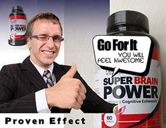 PTSD Relief ** Super Brain Power ** | Stress Relief Tablets | Works for PTSD - Chronic Fatigue Syndrome | Chronic Pain Syndrome | Natural Anxiety & Stress Relief Capsules | 60 Capsules - Super Health Store