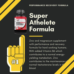 Super Athlete ZMA Zinc Magnesium B6 Power Performance for Athletes and Sportsman or Women - Super Health Store