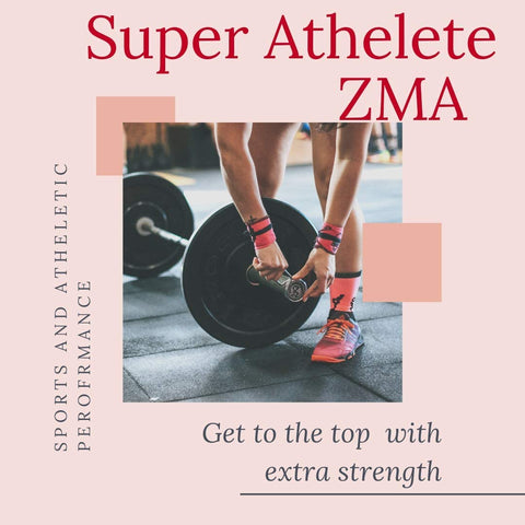 Super Athlete ZMA Zinc Magnesium B6 Power Performance for Athletes and Sportsman or Women - Super Health Store
