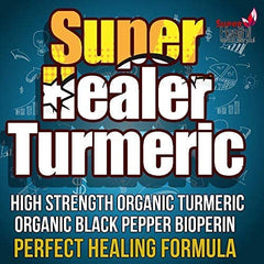 Turmeric Curcumin & Bioperin Double Action Super Body Healer- SUPERHEALTH Internal Body Healer | Pure Organic Turmeric & Added Organic Black Pepper | 100% Pure Natural - Super Health Store