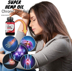 Super Hemp Oil Pain Relief Anti-inflammatory Soft Gel Capsule High Strength 1000 mg Protects Heart, Lowers Cholesterol - Super Health Store