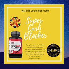 Super carb Blocker Weight Loss Management | Pure White Kidney Bean Extract Supplement | Blocks Fat and Intercepts Starch to Support Breakdown of Carbs | - Super Health Store