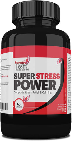 Stress Relief Supplement *** Anxiety Relief Capsules *** Works for Chronic Stress -Family and Work Stress | Stress Relief for Adults | Natural Stress Relief | Chronic Pain Relief l - Super Health Store